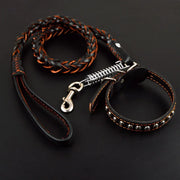 Heavy Duty Leather Braided Traction Dog Leash™️