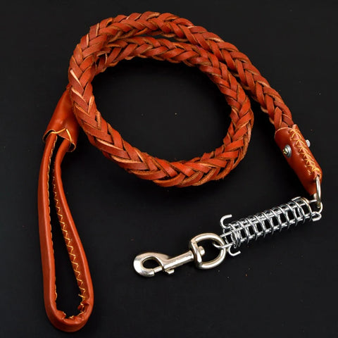 Heavy Duty Leather Braided Traction Dog Leash™️