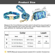 Personalized Printed Dog Collar Leash Poop Bag Set™️