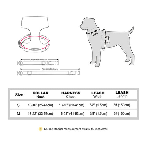 Adorable Dog Harness Collar Leash Set™️