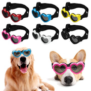 Heart-shaped Pet Sunglasses for UV Protection™️