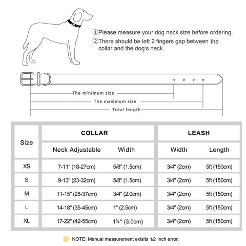 Personalized Nameplate Leather Dog Collar™️